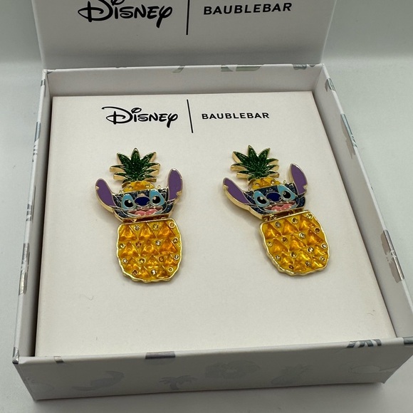 BaubleBar Disney Stitch Pineapple Earrings NIB - Picture 5 of 9